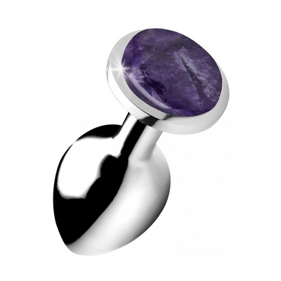 Amethyst-Edelstein – Analplug – mittelgroß