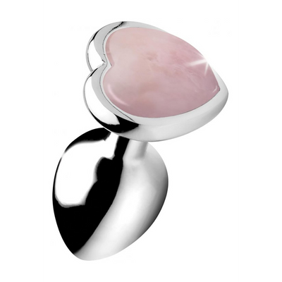 Rose Quartz Heart - Butt Plug - Small