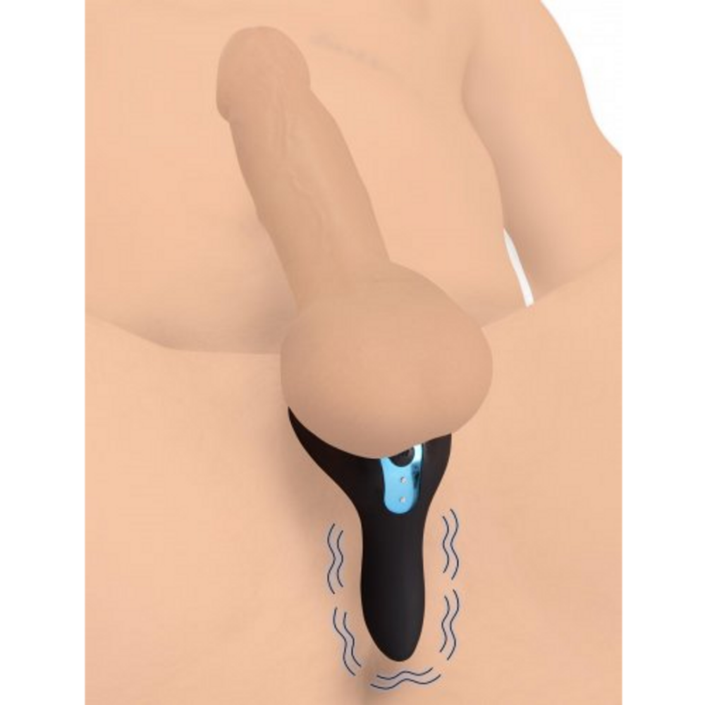 Power Taint - Silicone Cock and Ball Ring with Remote Control