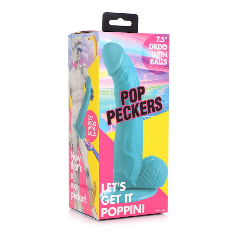 POP - Dildo mit Hoden - 7,5 / 19 cm