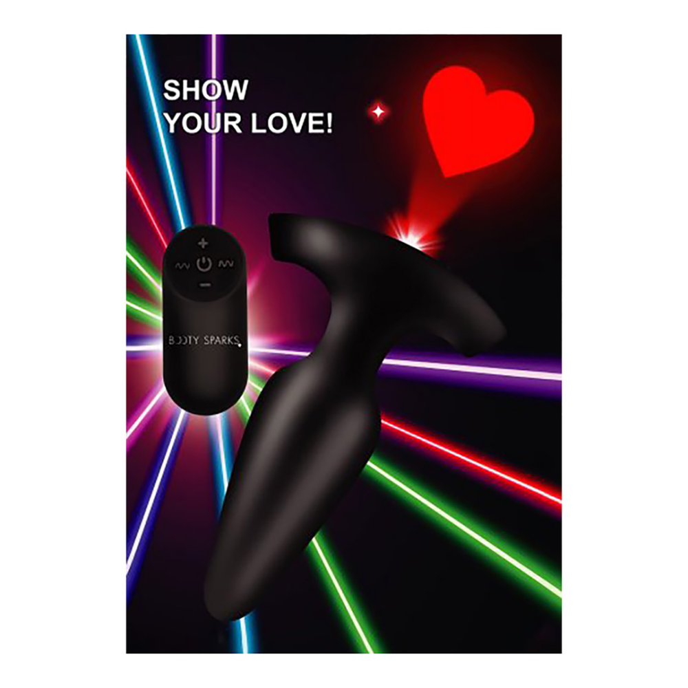 Laser Heart - Butt Plug with Remote Control - Small