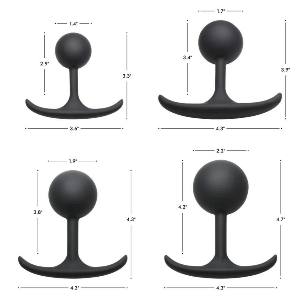 Comfort Plugs Silicone Weighted Round Plug 4.7 - Black