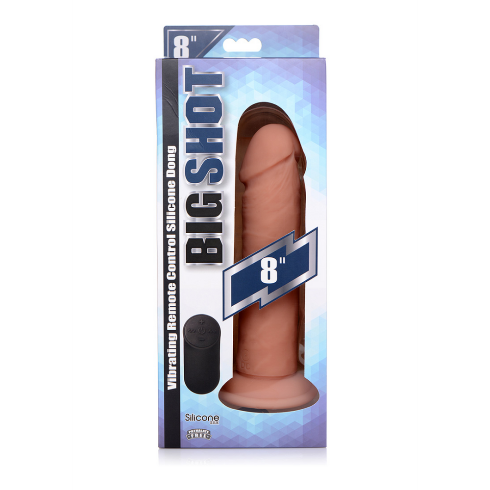 Vibrating Silicone Dildo with Remote Control - 8 / 20.5 cm