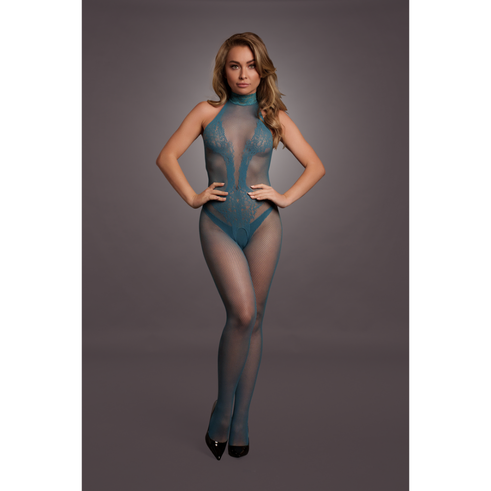 Fishnet and Lace Body Stocking - One Size