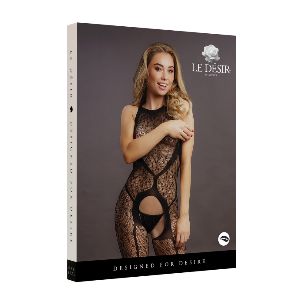 Crotchless Leopard Bodystocking - One Size