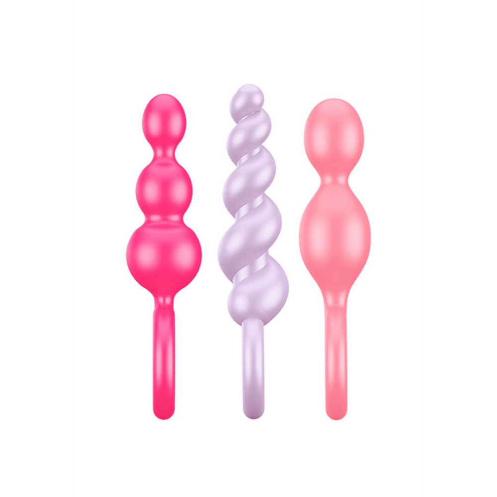 Booty Call - Buttplug-Set 3-teilig - Rosa/Lila/Rot