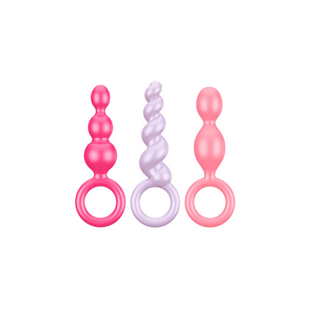 Booty Call - Buttplug-Set 3-teilig - Rosa/Lila/Rot