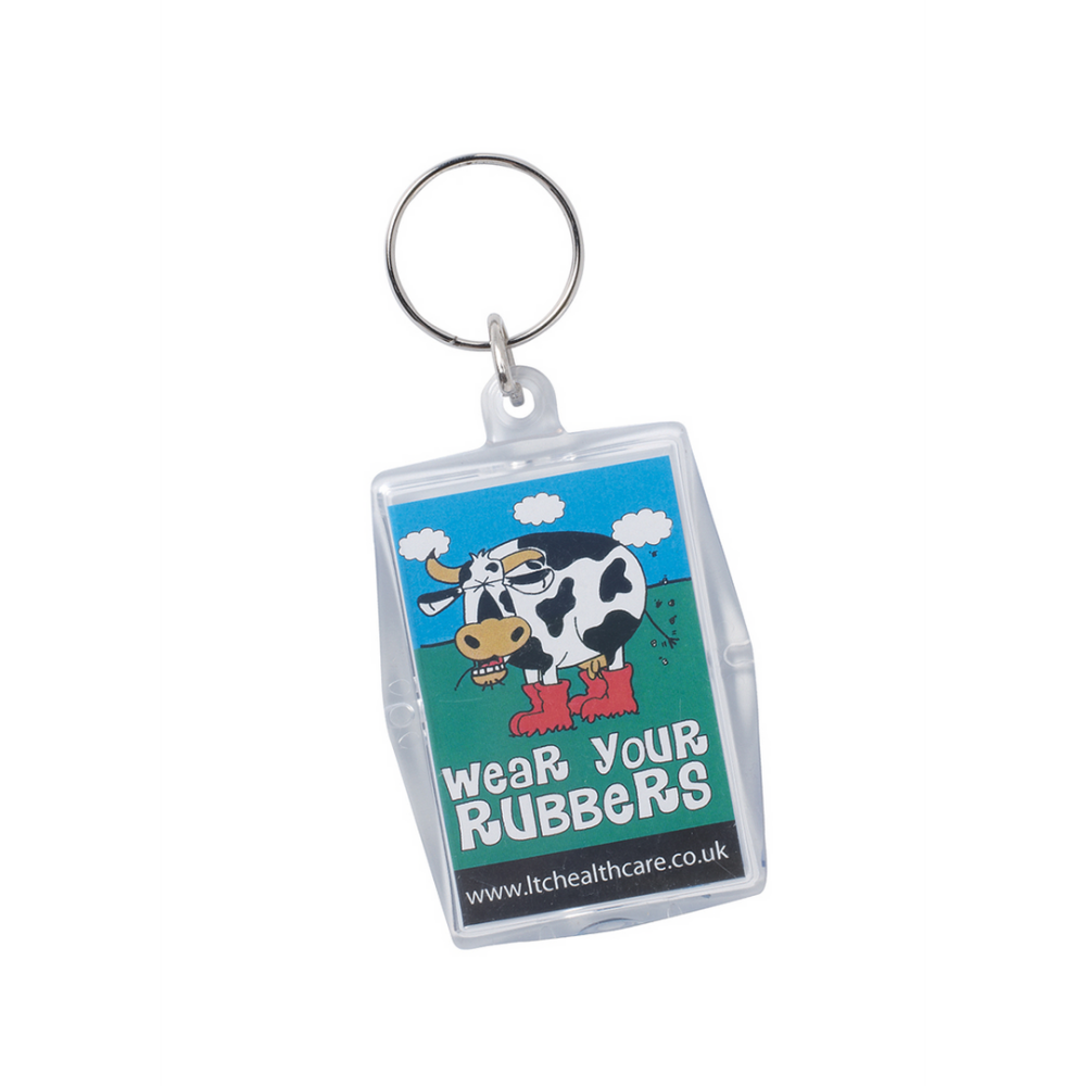 EXS Key Rings 'Wear Your Rubbers' - Condoms - 50 Pieces