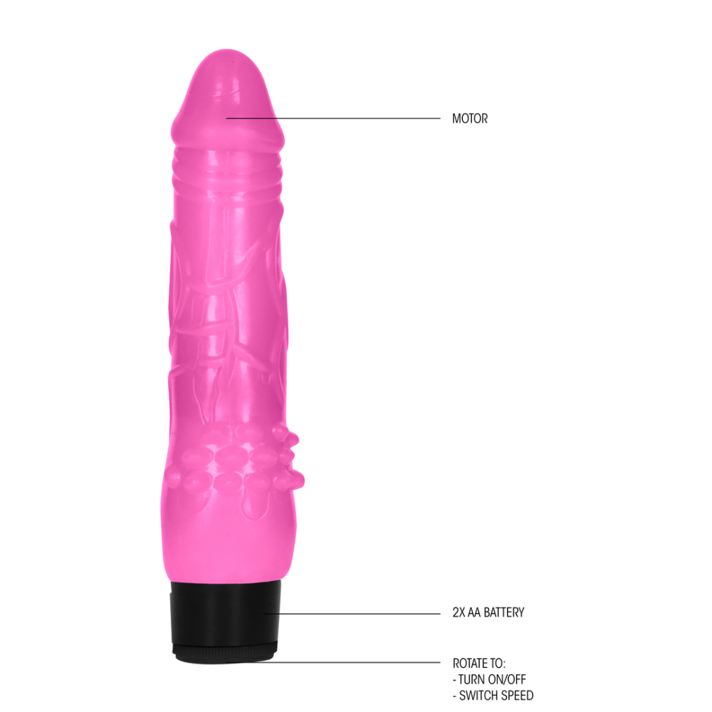 Fat Realistic Dildo Vibrator - 8 / 20 cm