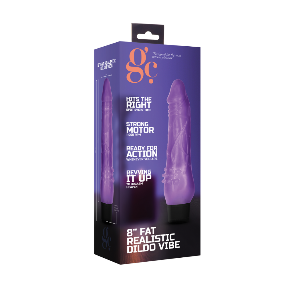 Fat Realistic Dildo Vibrator - 8 / 20 cm