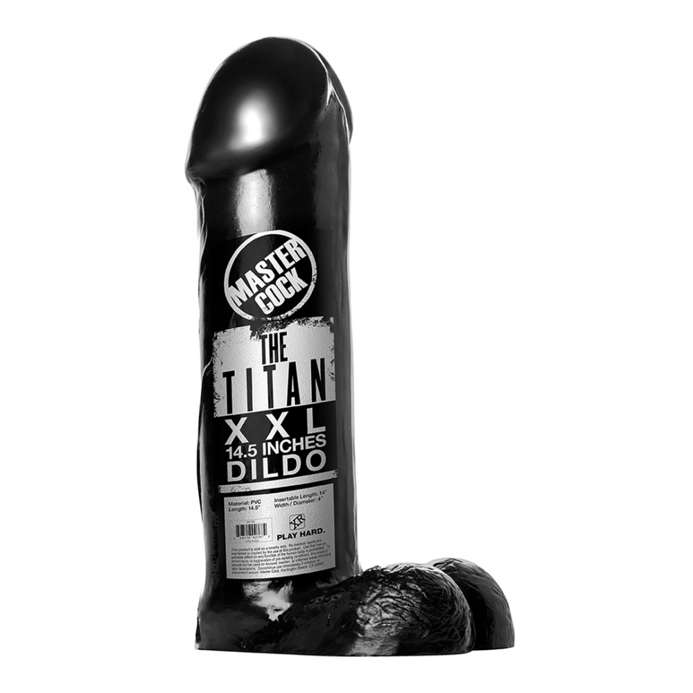 The Titan Dildo - XXL - 14.5 inches - Black