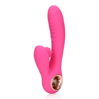 Tongbewegende en verwarmende rabbit vibrator