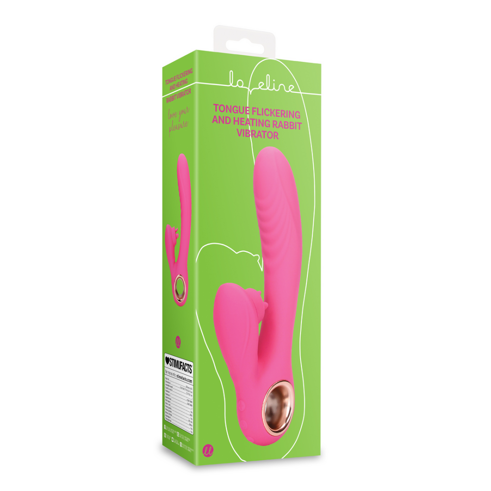 Tongbewegende en verwarmende rabbit vibrator