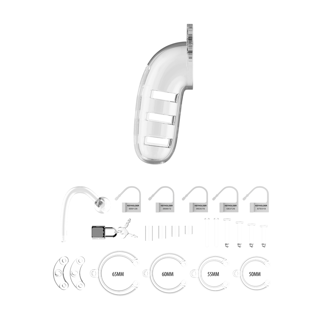 Model 12 Chastity Cock Cage with Plug - 5.5 / 14 cm