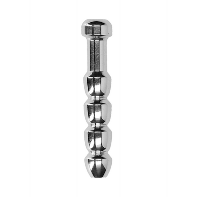 Ribbed Hollow Penis Plug - 0.4 / 9 mm