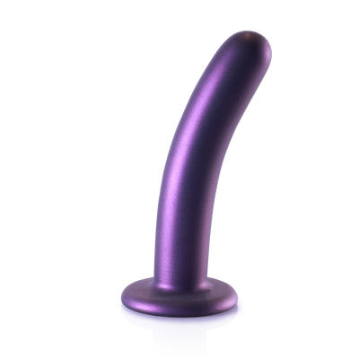 Smooth Silicone G-Spot Dildo - 6'' / 14,5 cm - Metallic Purple