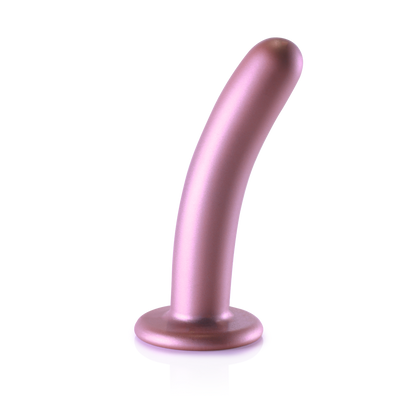 Smooth Silicone G-Spot Dildo - 6'' / 14,5 cm - Rose Gold