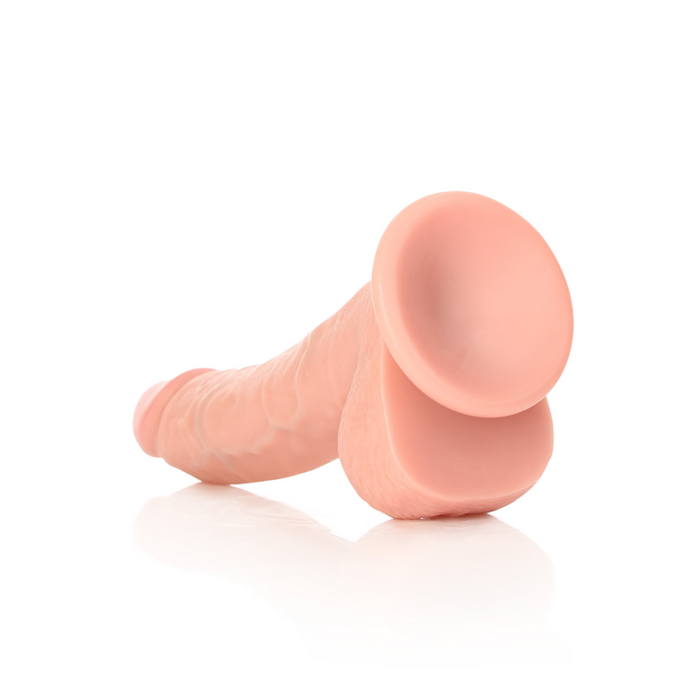 Curved Realistic Dildo with Balls and Suction Cup - 8 / 20.5 cm