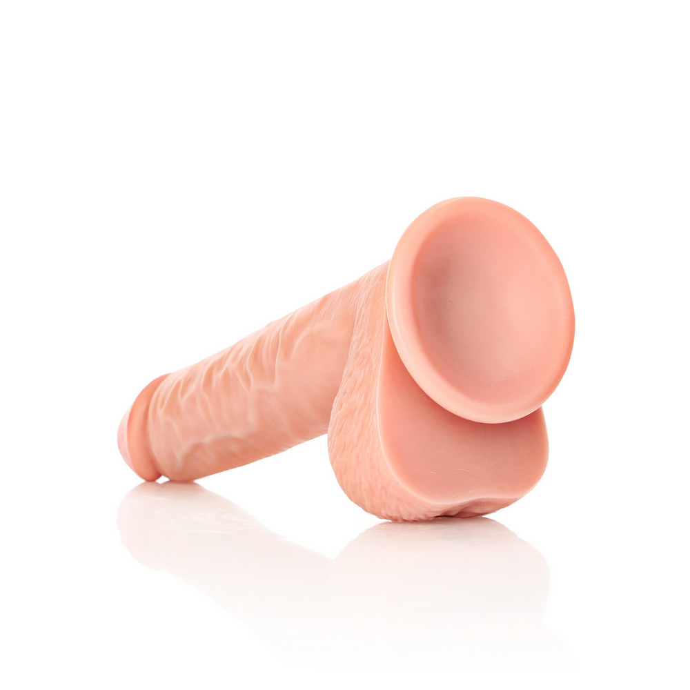 Straight Realistic Dildo with Balls and Suction Cup - 10 / 25.5 cm