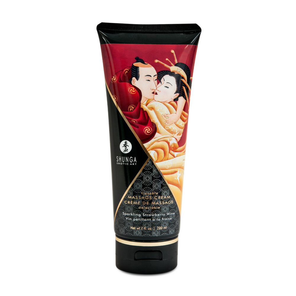 Kissable Massage Cream - Sparkling Strawberry Wine - 7 floz / 200 ml