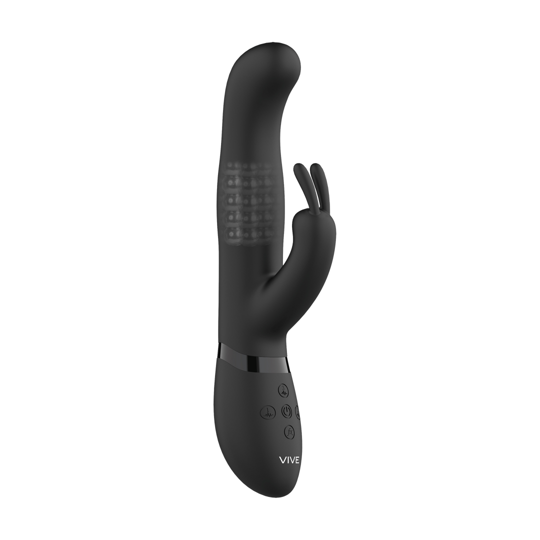 Izara - Rotating Beads Rabbit Vibrator - Black