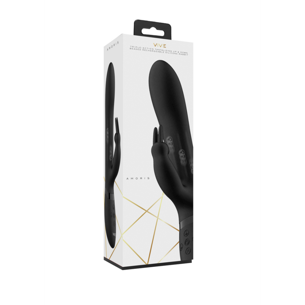 Amoris - Stimulating Beads Rabbit - Black