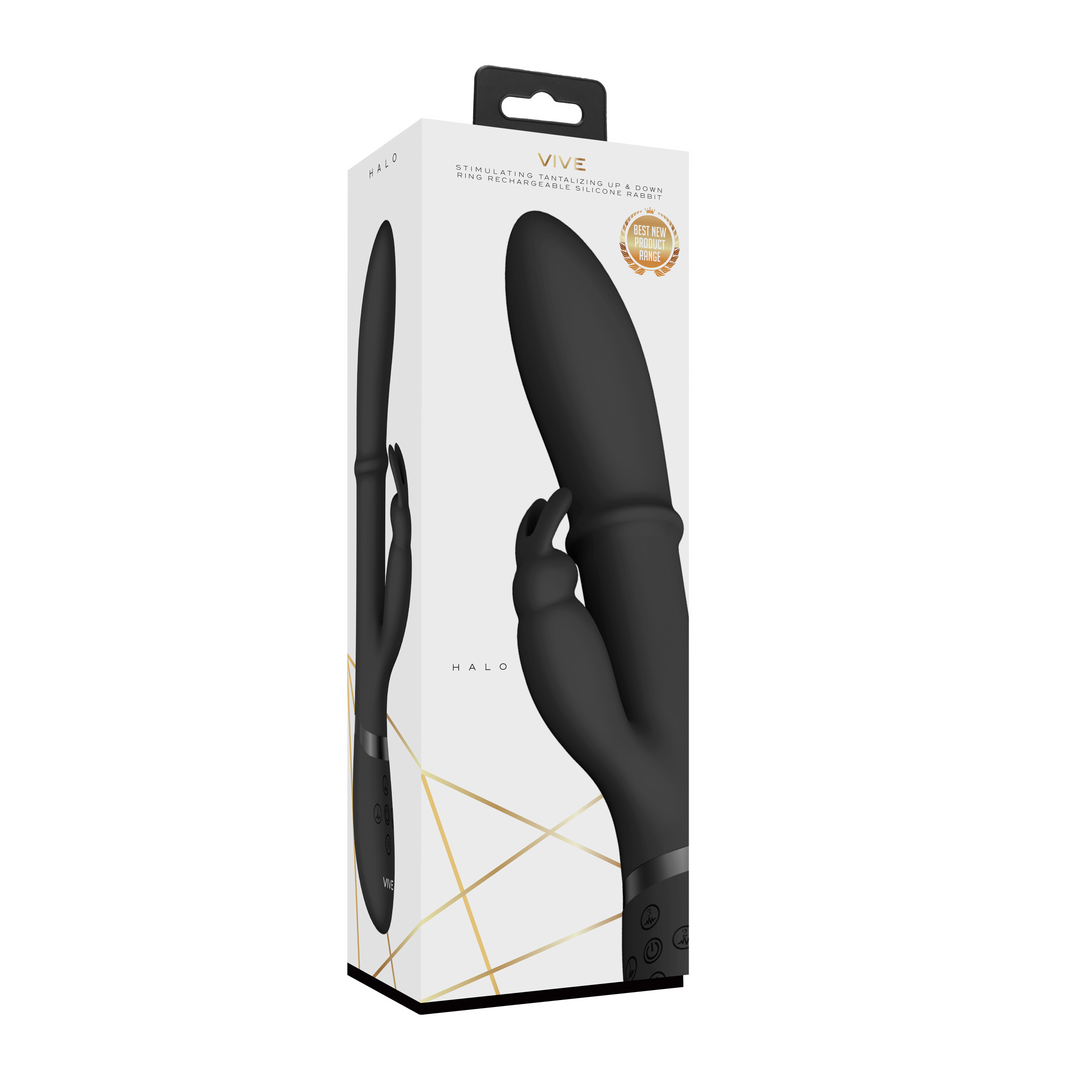 Halo - Ring Rabbit Vibrator - Black