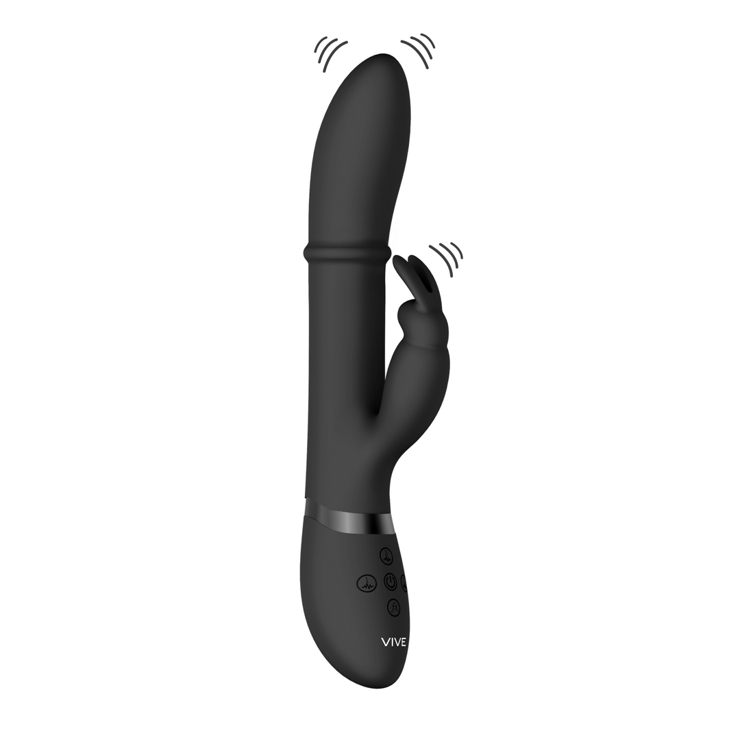 Halo - Ring Rabbit Vibrator - Black