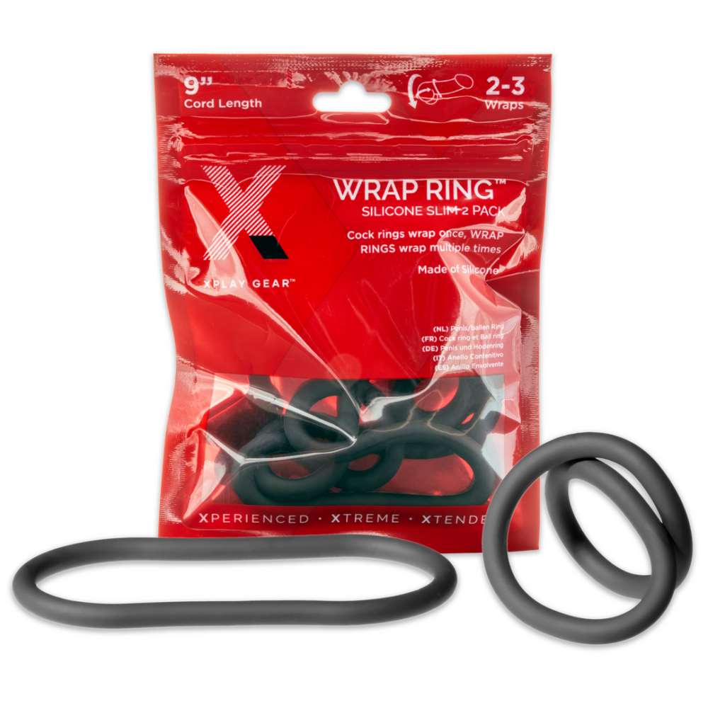 Silicone Slim Wrap Ring - Cockring / Ball Strap - 9 / 22 cm