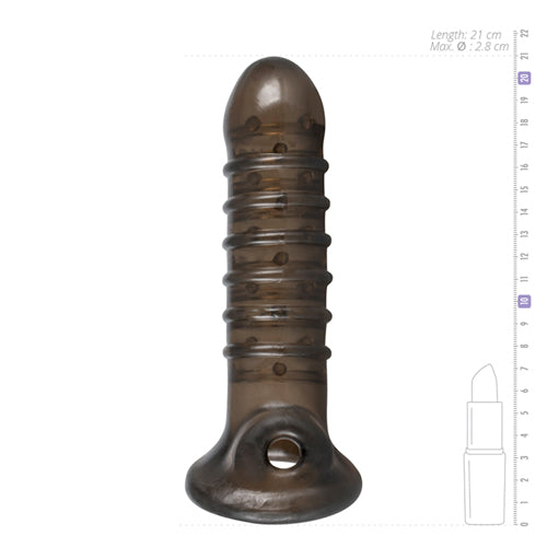 Penis Sleeve With Ribs - Black