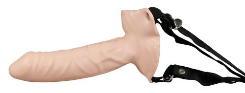 Hollow Strap-On Dildo With Adjustable Harness - S/XXL