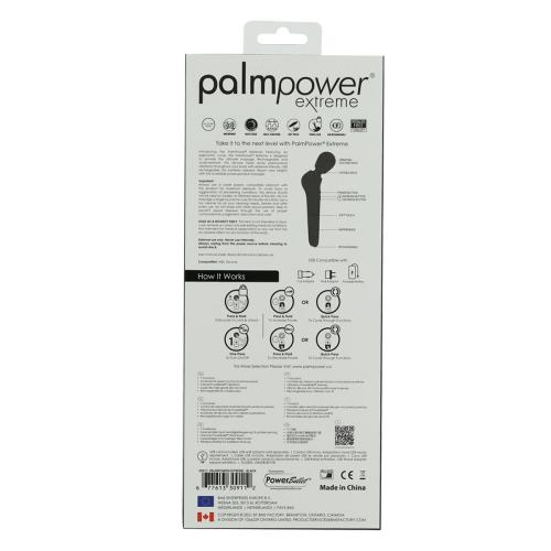 Palm Power -  Extreme Wand Vibrator - Zwart