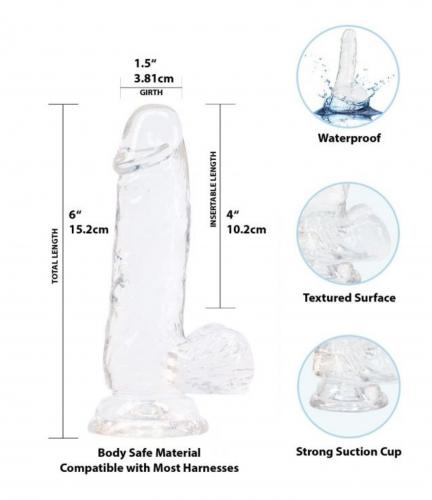 Crystal Addiction - Transparent Dildo - 15 cm