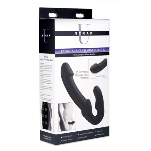 Evoke Vibrerende Strapless Strap-On - Zwart