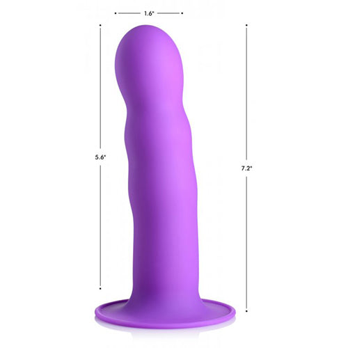 Squeeze-It Wavy Dildo - Purple