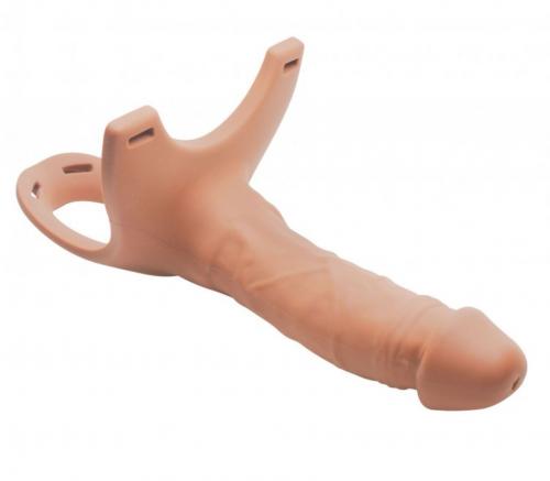 Hollow Strap-On Silicone Dildo With Harness