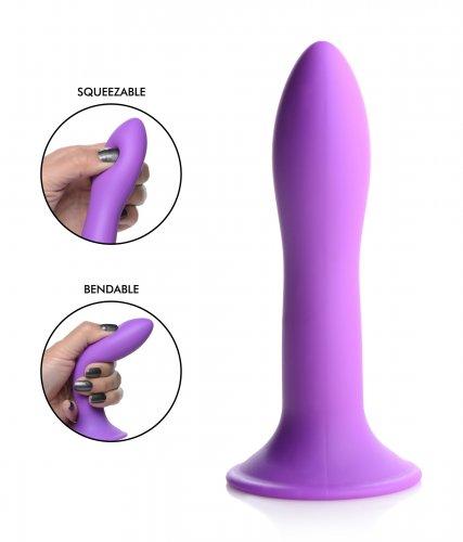 Squeeze-It Silicone Dildo - Purple