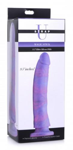 Magic Stick Siliconen Dildo Met Glitters - 24 cm