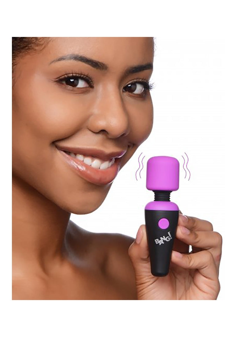 10X Vibrating Mini Silicone Wand - Purple