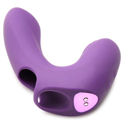 Silicone pulsating finger vibrator