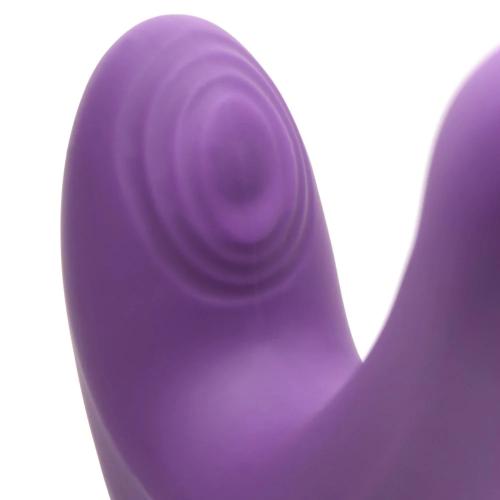 Silicone pulsating finger vibrator