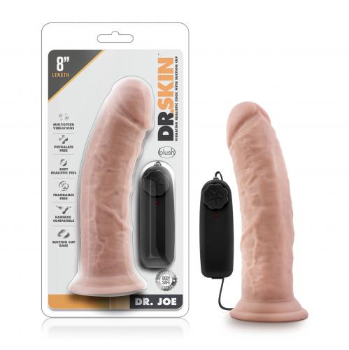 Dr. Skin - Dr. Joe Vibrator Met Zuignap 20 cm - Vanilla