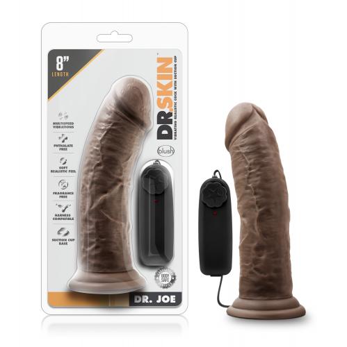 Dr. Skin - Dr. Joe Vibrator Met Zuignap 20 cm - Chocolate