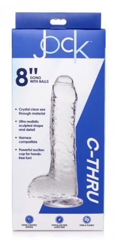 Jock C-Thru Transparent Dildo - 21 cm.