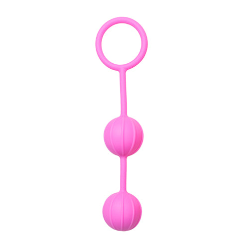 Vaginal Balls Vertical Ridges - Pink