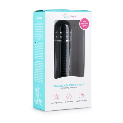 Easytoys Mini Vibrator Geribbeld - Zwart