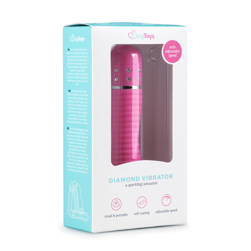 Easytoys Mini Vibrator Geribbeld - Roze