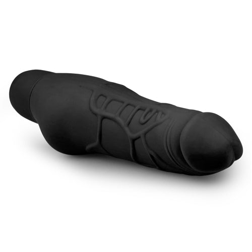 Realistic silicone vibrator - black