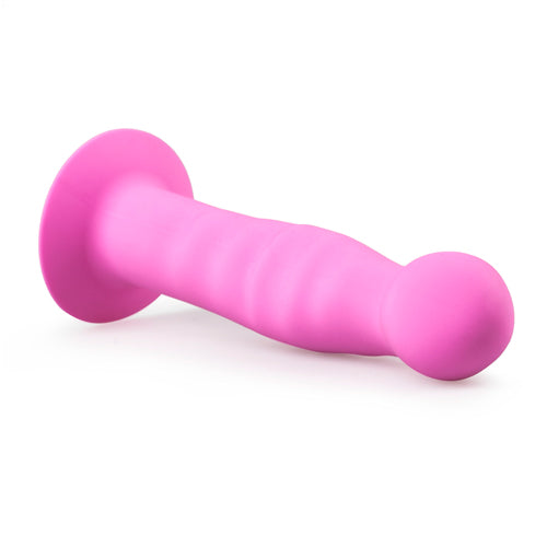 Siliconen dildo met zuignap - Roze