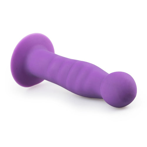 Silicone dildo with suction cup - purple